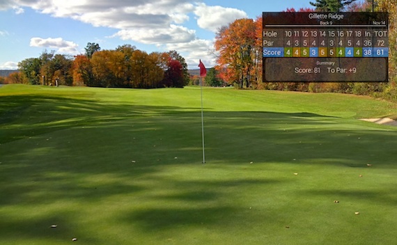 Social golf : Google Glass vignettes are a great way to share your golf scorecard